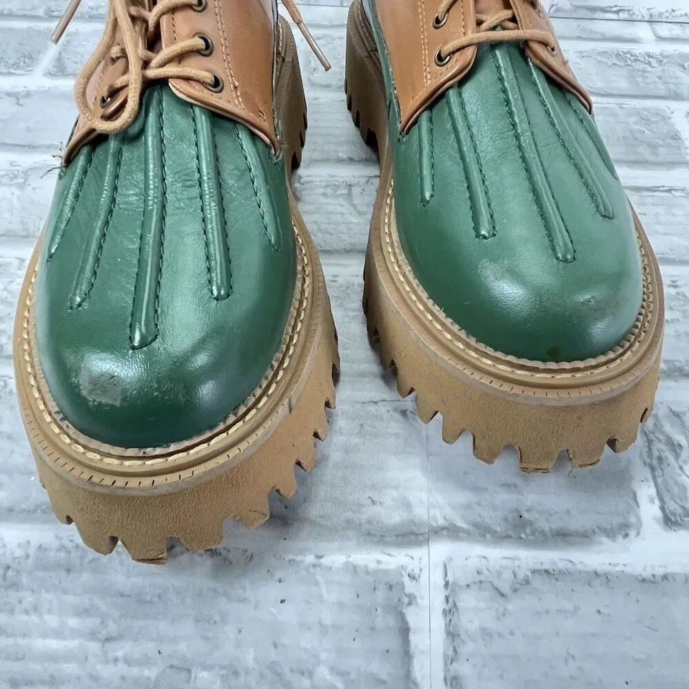 Seychelles for Free People Aspen Women's Size 9 Leather Color Block Lug Loafers